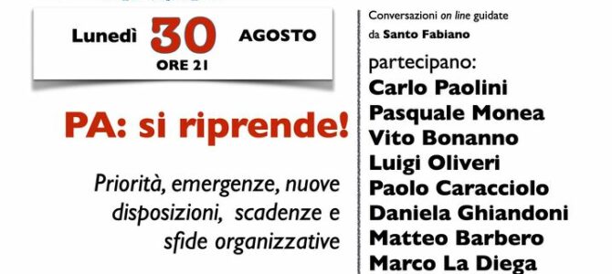 Immagine in evidenza del post: Pa: si riprende! Priorità, emergenze, nuove disposizioni, scadenze e sfide organizzative