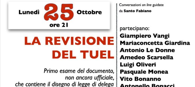 Immagine in evidenza del post: La Revisione del TUEL