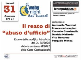 Immagine di anteprima per Il reato di abuso d’ufficio