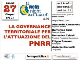 Immagine di anteprima per La Governance territoriale per l'attuazione del PNRR