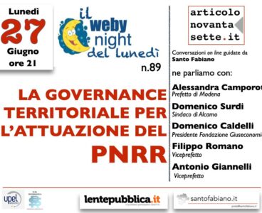 La Governance territoriale per l'attuazione del PNRR