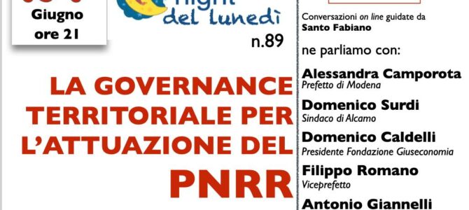 Immagine in evidenza del post: La Governance territoriale per l'attuazione del PNRR