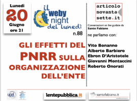 Immagine di anteprima per Gli effetti del PNRR sull'organizzazione